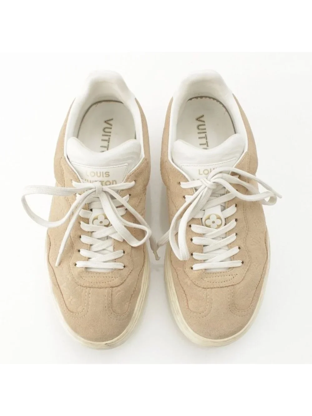 Louis Vuitton Groovy Suede Sneakers Beige